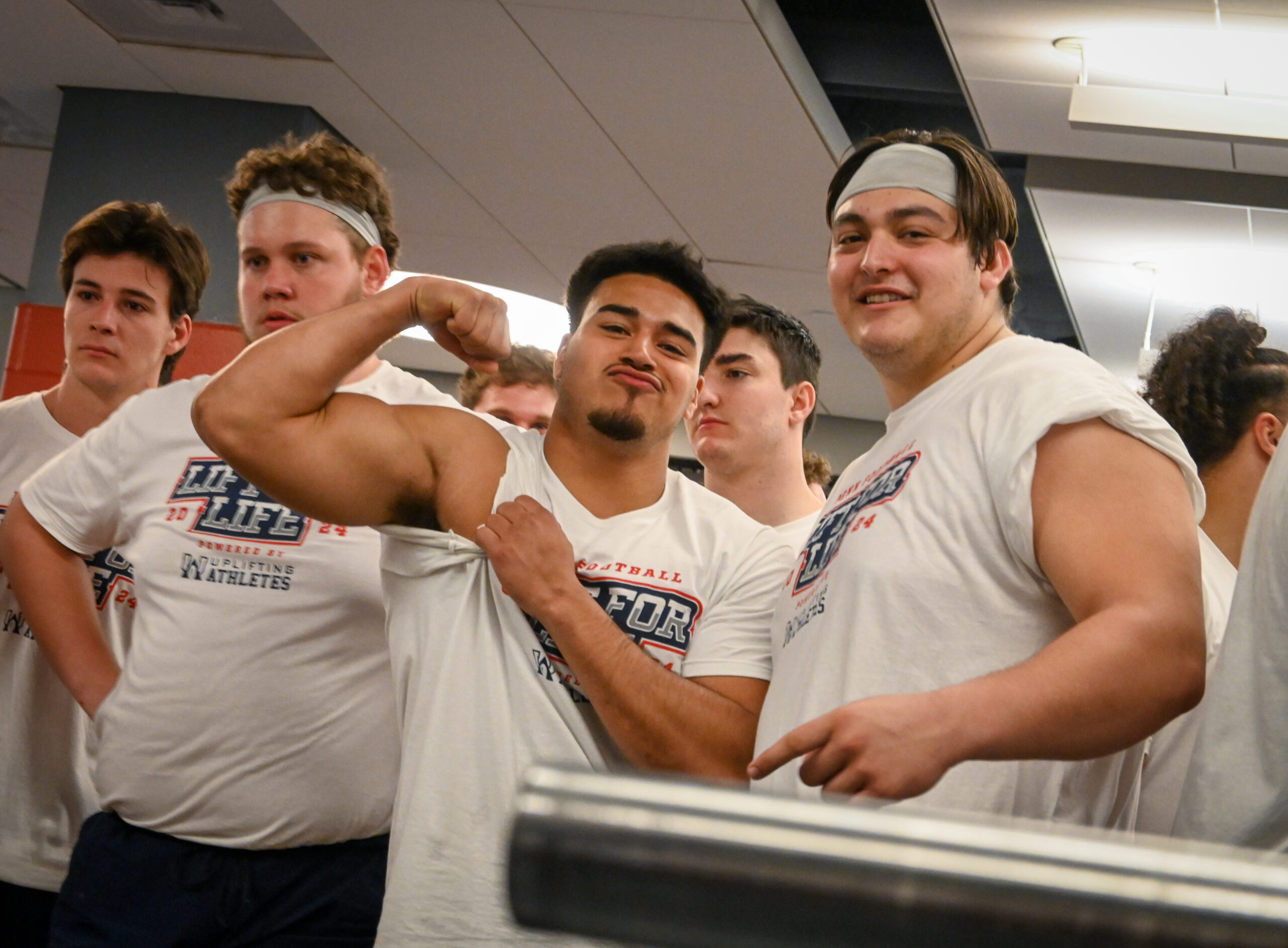 Penn Football student-athletes at Penn Football Lift for Life 2024